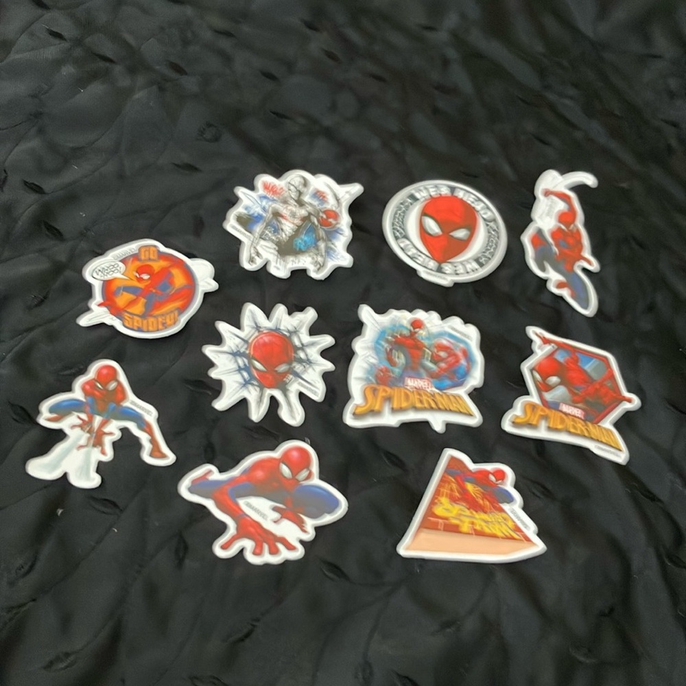 10 PCS, Licensed Disney, Marvel, Spider-Man High Quality Waterproof Stickers